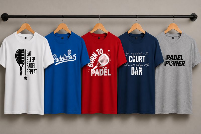 Tshirts met Padel Teksten