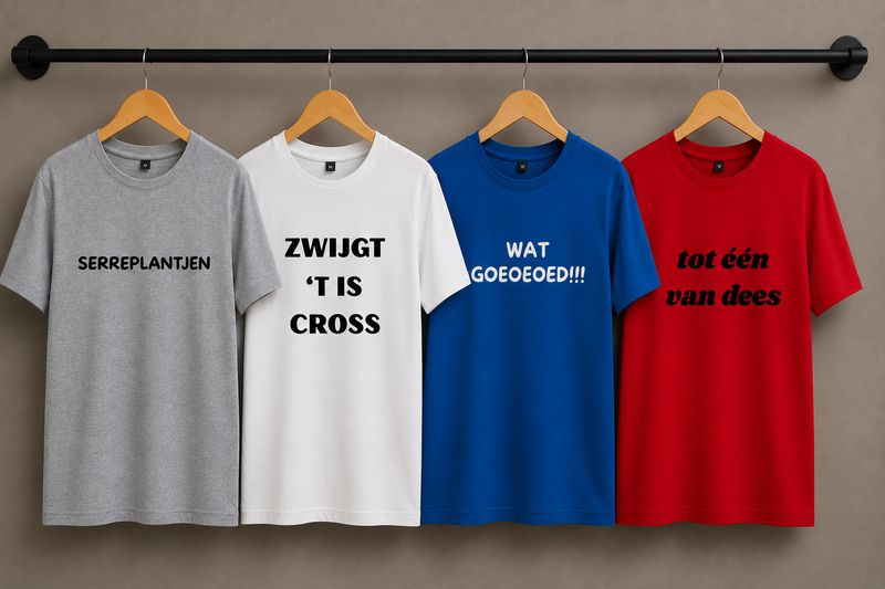 Tshirts met Dialect Teksten