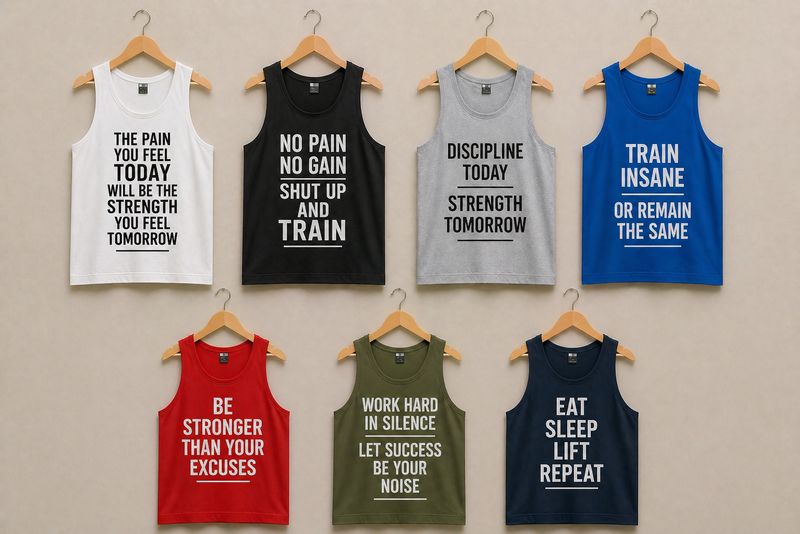 tanktops met fitness teksten