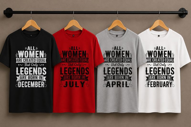 tshirts verjaardagsmaanden vrouw