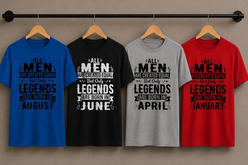 tshirts verjaardagsmaanden man