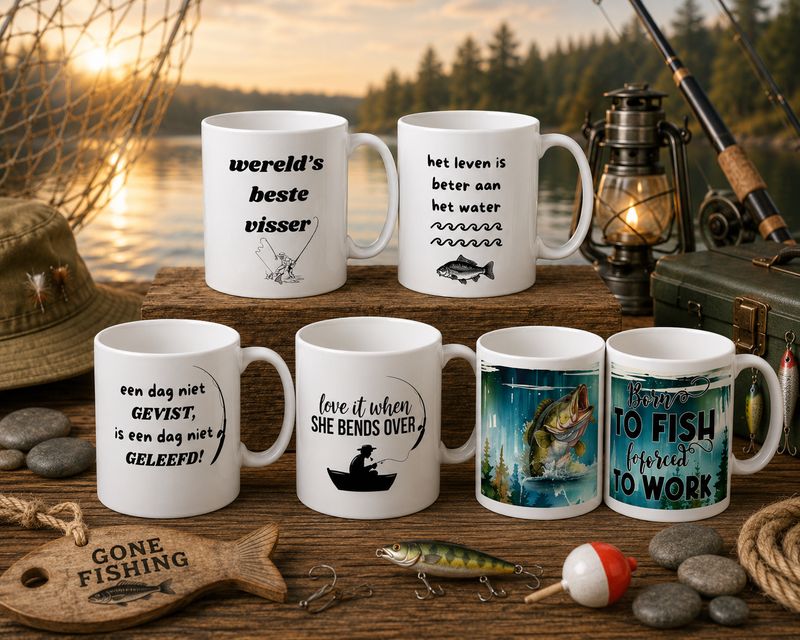 Cadeau Vissers - Bedrukte Mokken
