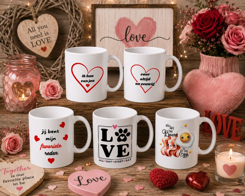 Cadeau Liefde/Valentijn - Bedrukte Mokken