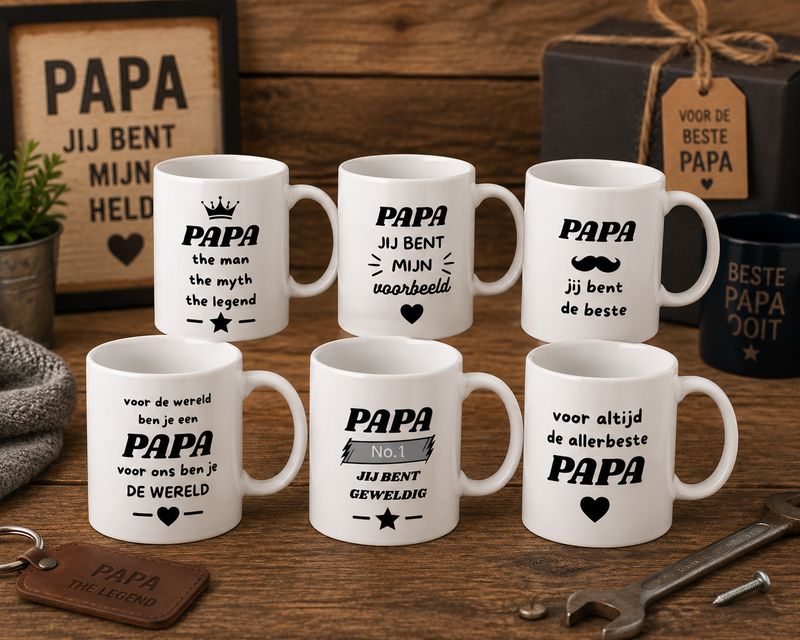 Bedrukte mokken Papa