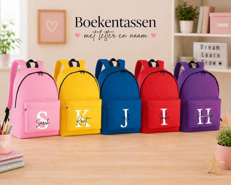 Boekentassen Met Letter en Naam