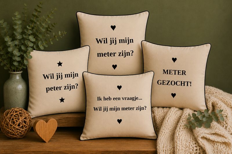 Sierkussens met een Vraag