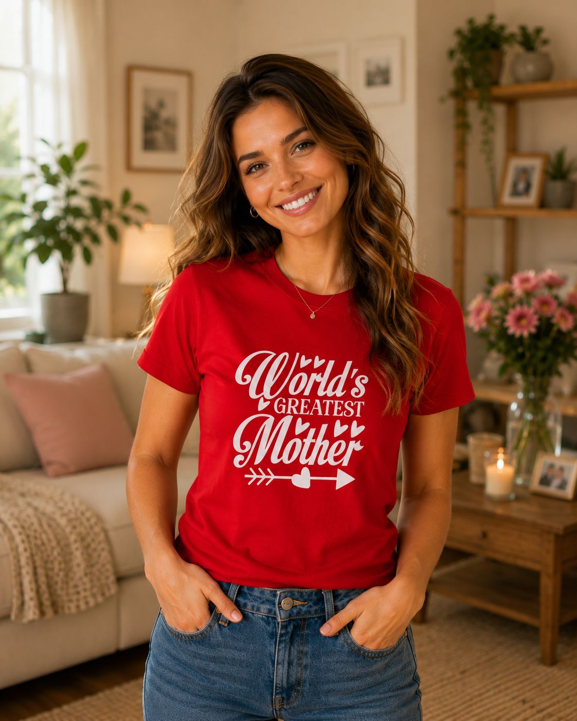 World's Greatest Mother T-Shirt - Liefdevolle Mama T-Shirt - Origineel Cadeau voor Mama
