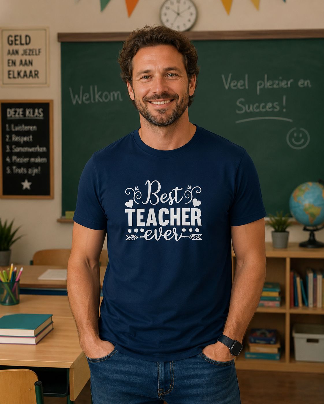 Best Teacher Ever - T-Shirt – Origineel Cadeau voor Juf, Meester &amp; Bedankje Schooljaar