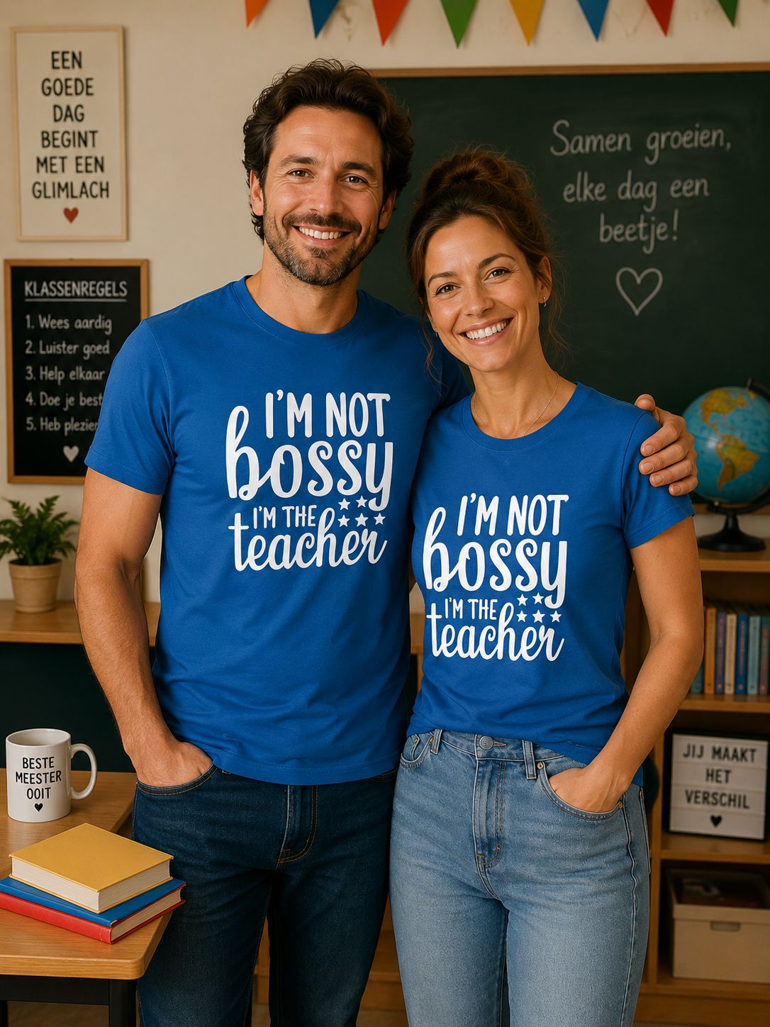 I’m Not Bossy, I’m The Teacher - T-Shirt – Grappig Cadeau voor Juf, Meester &amp; Schooljaar
