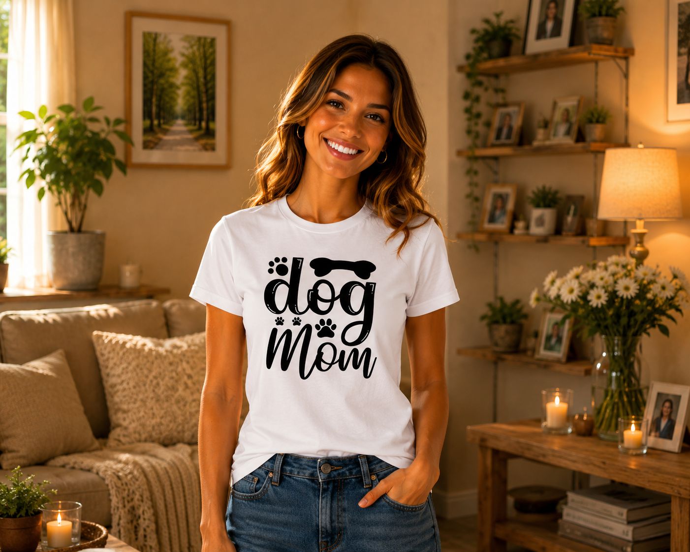Dog Mom T-Shirt - Trendy T-Shirt voor Hondenliefhebbers - Leuk Cadeau voor Dog Moms