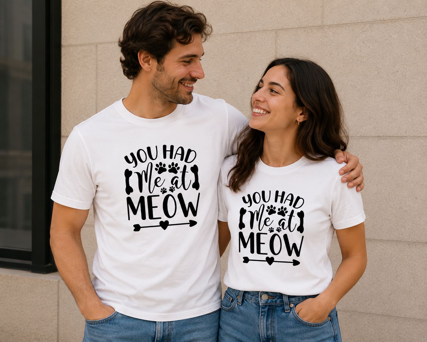 You Had Me At Meow T-Shirt - Grappige Katten T-Shirt - Leuk Cadeau voor Kattenliefhebbers