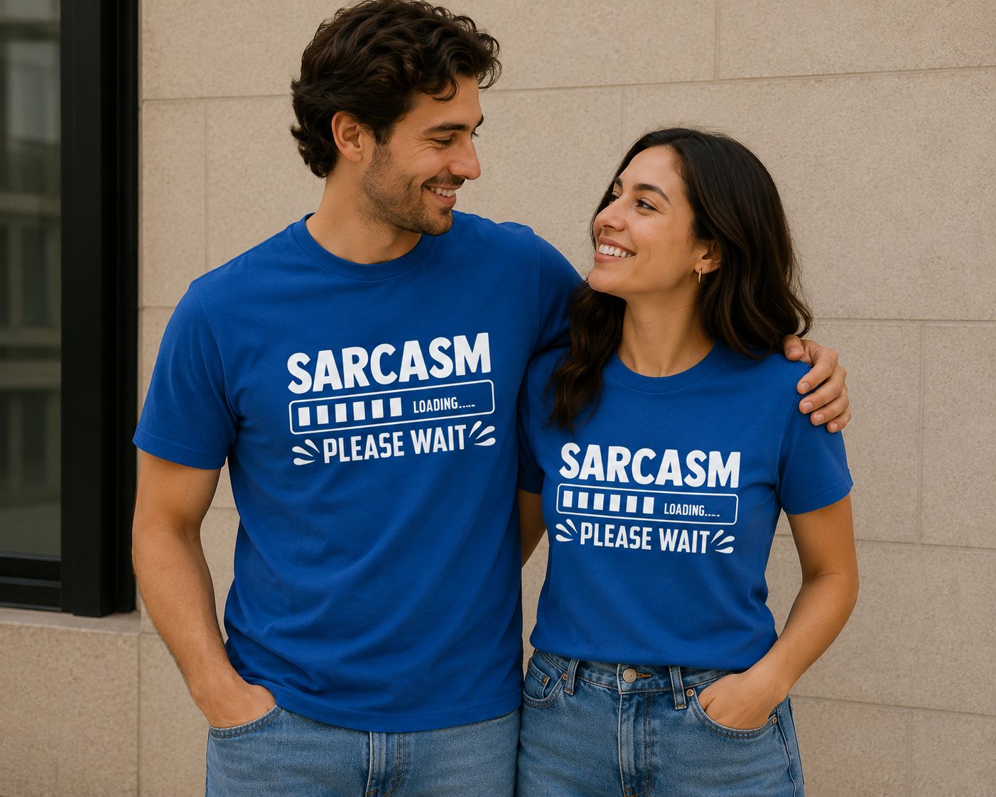 Sarcasm Loading Please Wait T-Shirt - Grappige T-Shirt - Leuk Cadeau