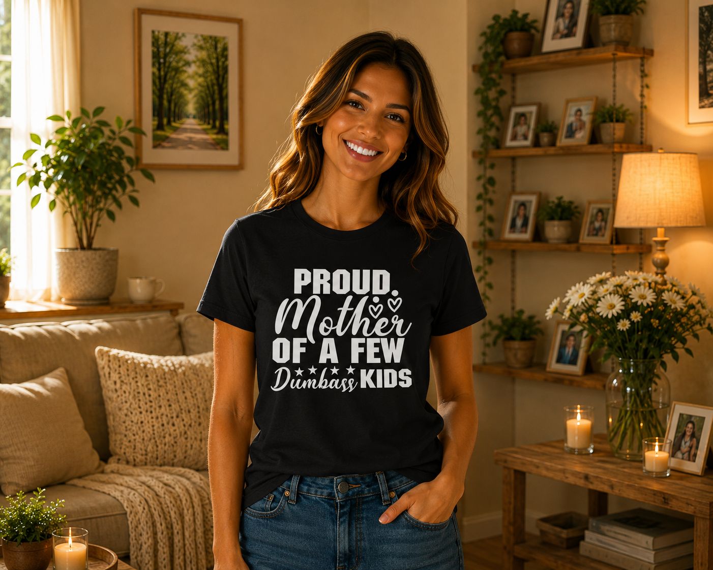 Proud Mother Of A Few Dumbass Kids T-Shirt - Grappige Mama T-Shirt - Origineel Cadeau voor Mama