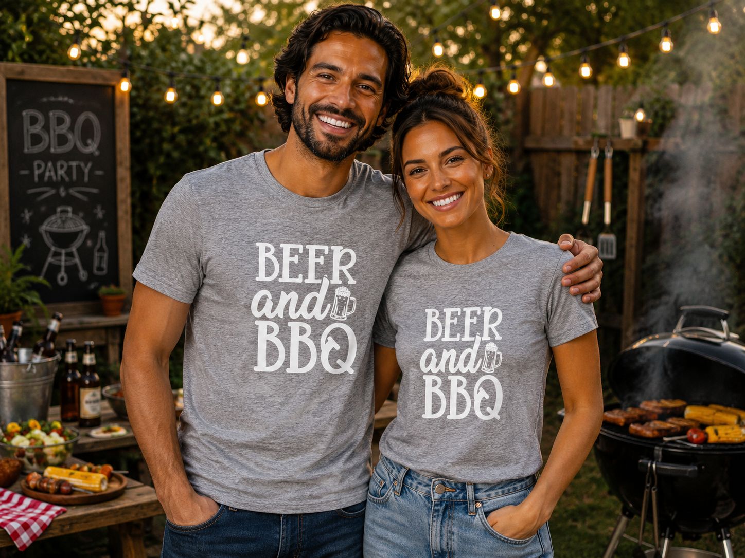 Beer And BBQ T-Shirt - Grappige BBQ T-Shirt - Leuk Cadeau voor Bier- en BBQ Liefhebbers