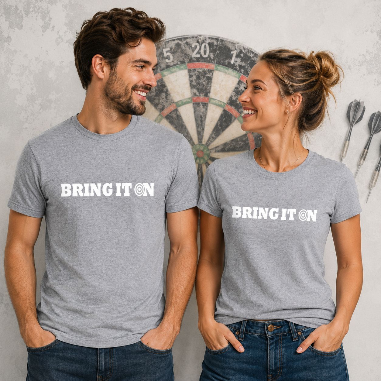 Bring It On T-Shirt - Stoere Darts T-Shirt - Leuk Cadeau voor Dartsliefhebbers