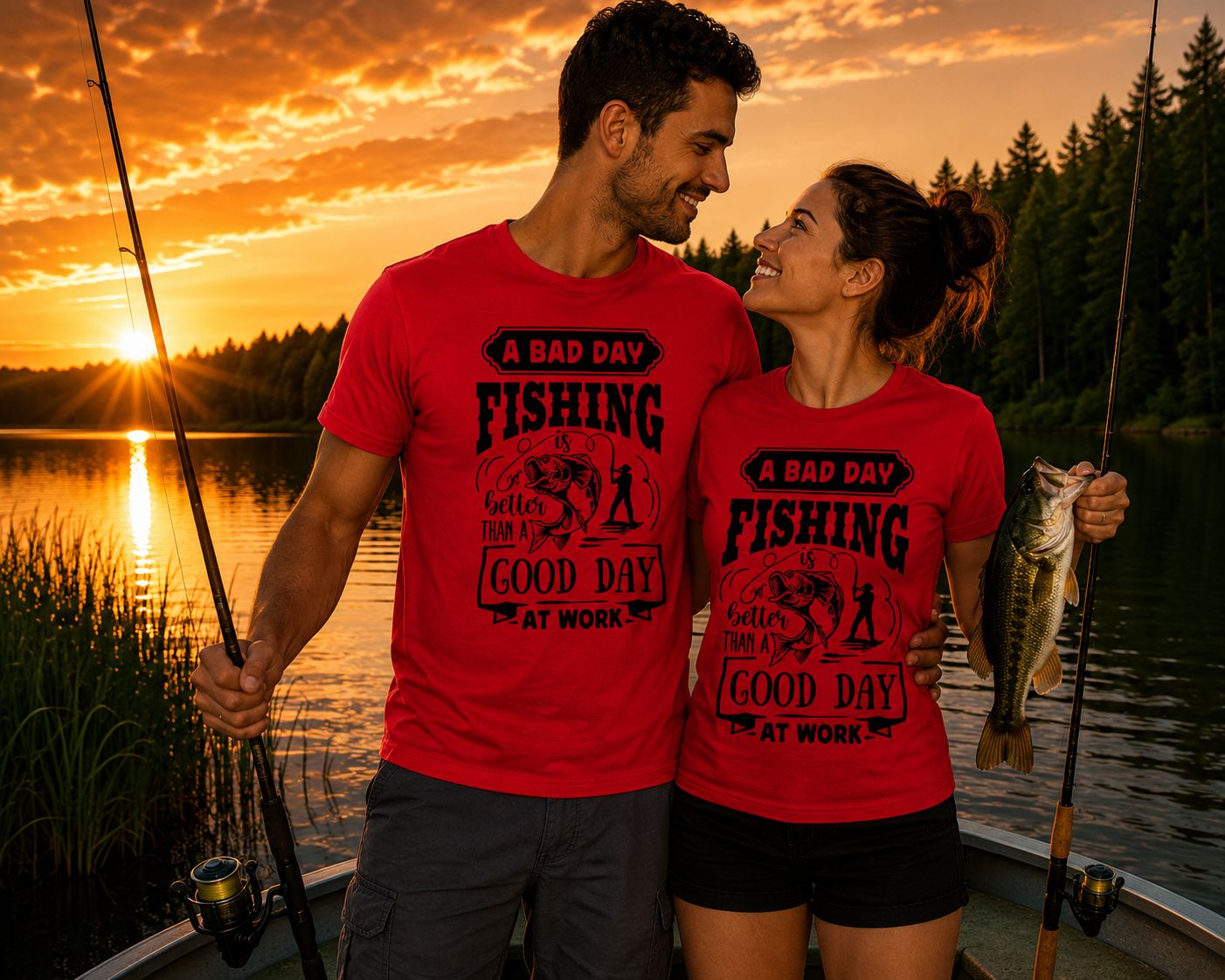 A Bad Day Fishing Is Better Than A Good Day At Work T-Shirt - Grappige Visser T-Shirt - Leuk Cadeau voor Vissers