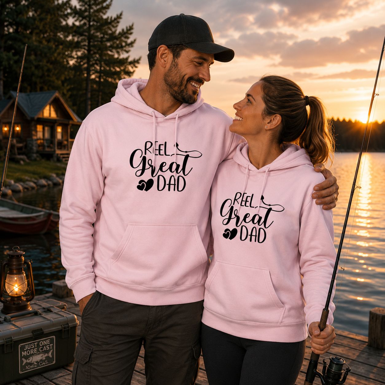 Reel Great Dad - Hoodie – Funny Fishing Dad Hoodie – Origineel Cadeau voor Vissers Papa