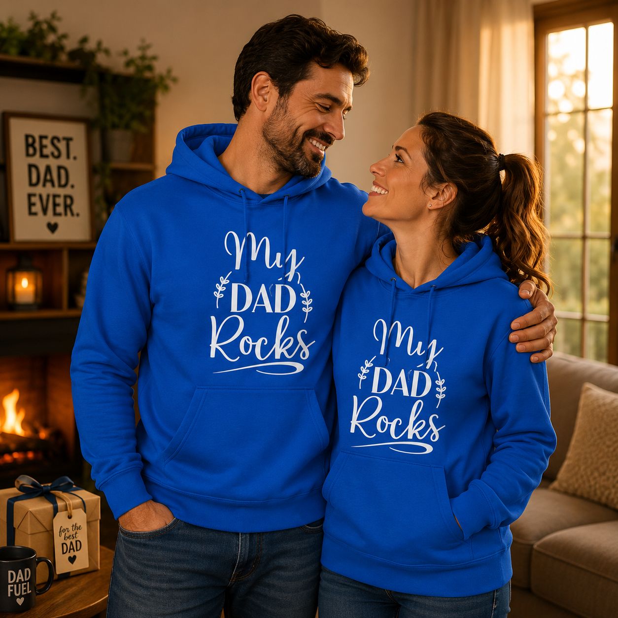 My Dad Rocks - Hoodie – Vader Hoodie Unisex – Origineel Cadeau voor Papa &amp; Vaderdag