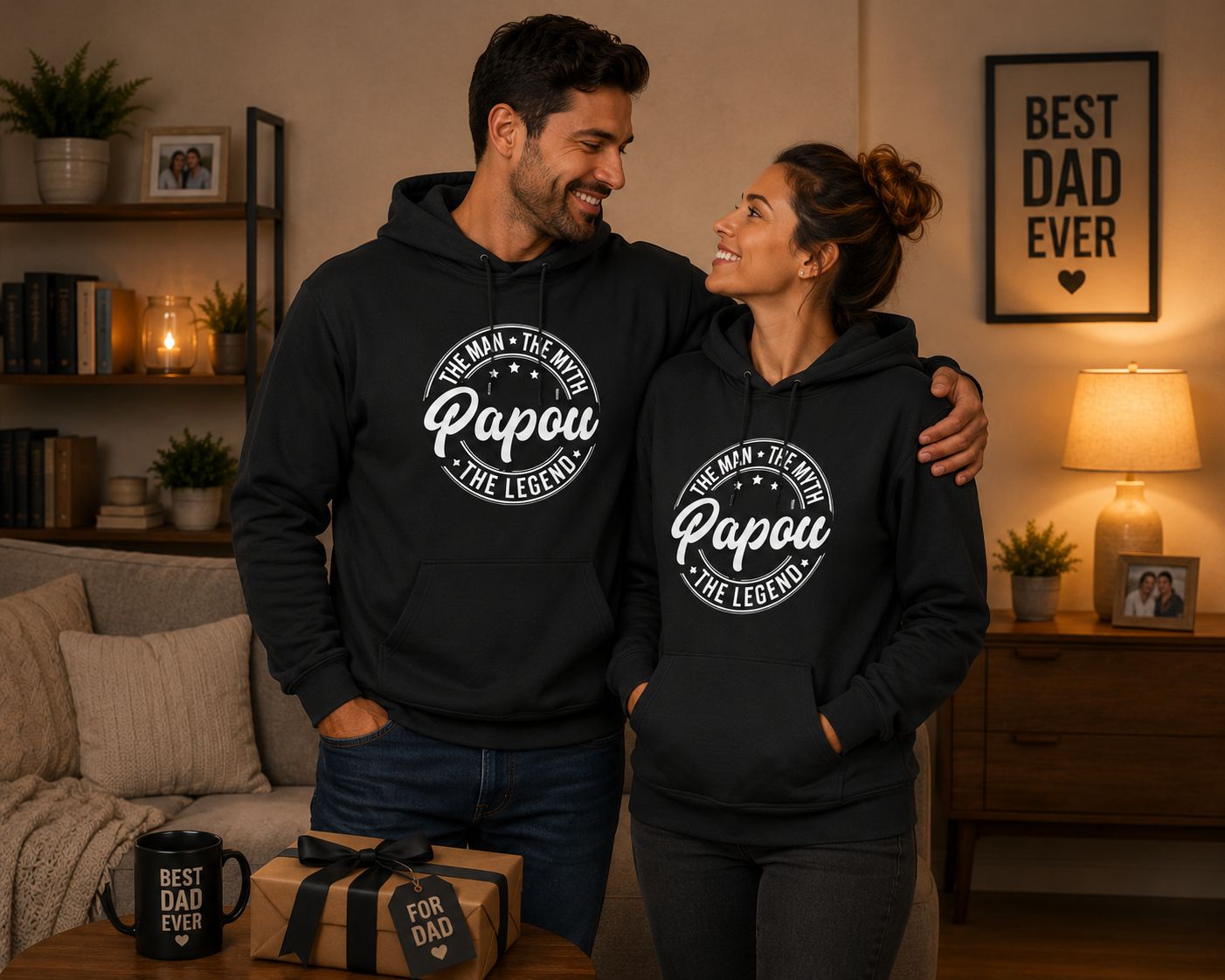 The Man The Myth The Legend Papou - Hoodie – Origineel Vader Hoodie Cadeau voor Papou