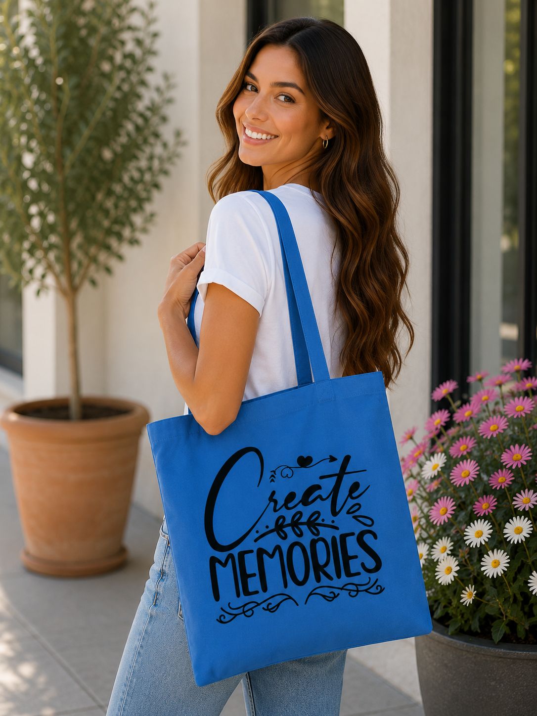 Create Memories - Tote Bag – Leuke Canvas Schoudertas
