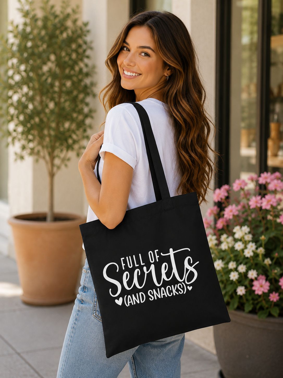Full Of Secrets And Snacks - Tote Bag – Grappige Canvas Schoudertas