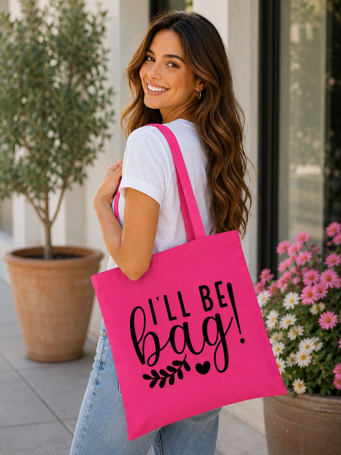I’ll Be Bag - Tote Bag – Grappige Canvas Schoudertas
