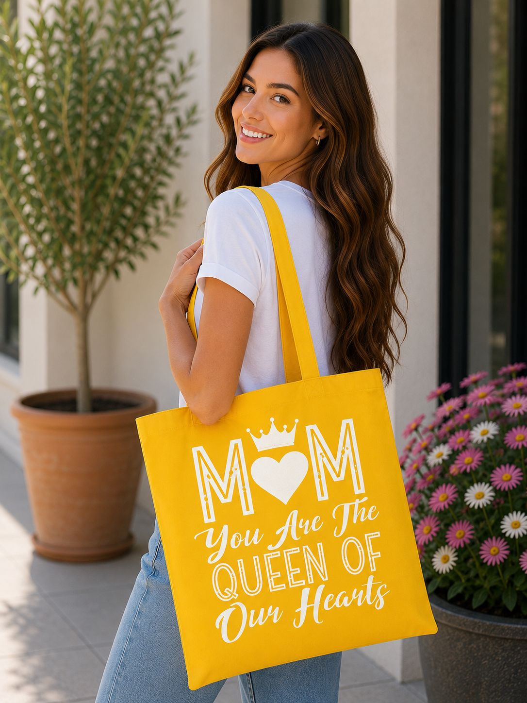 Mom You Are The Queen Of Our Hearts - Tote Bag – Liefdevolle Canvas Tas