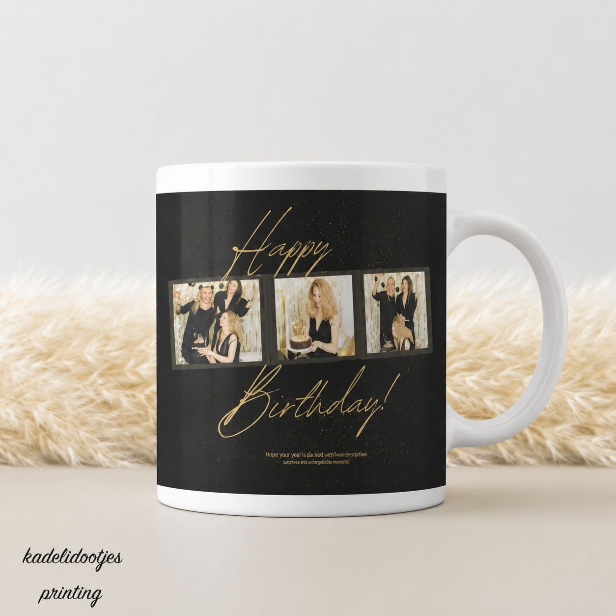 Verjaardag Fotomok met Eigen Foto’s – Happy Birthday Design