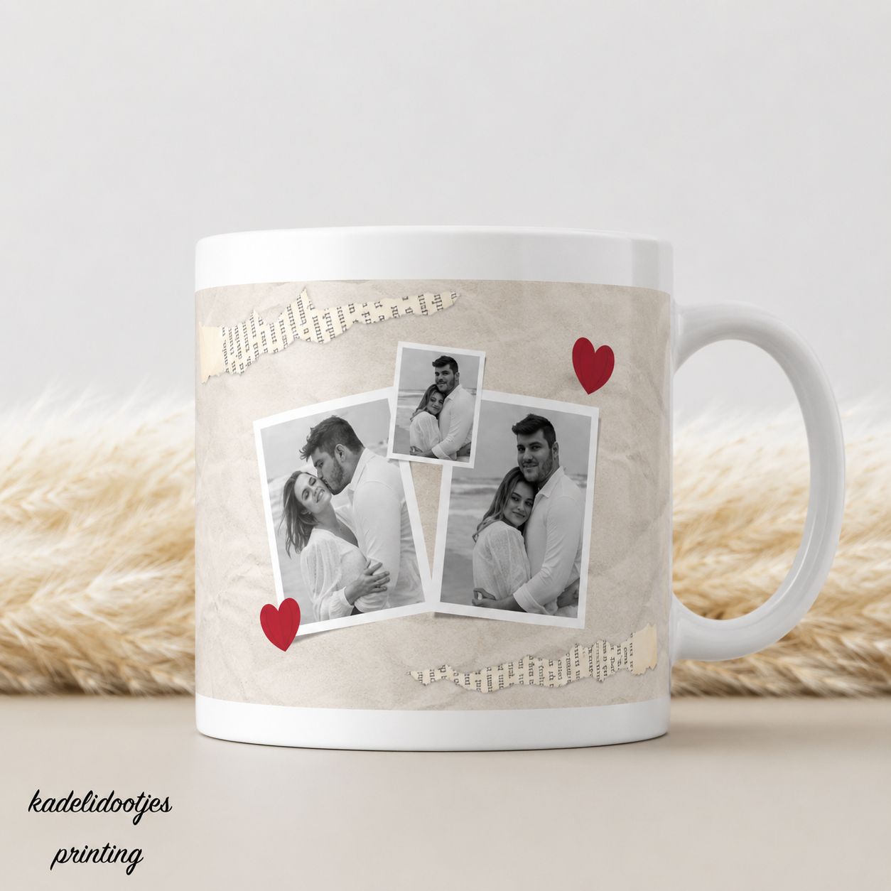 Liefde Fotomok met Polaroid Foto’s – Romantische Gepersonaliseerde Mok
