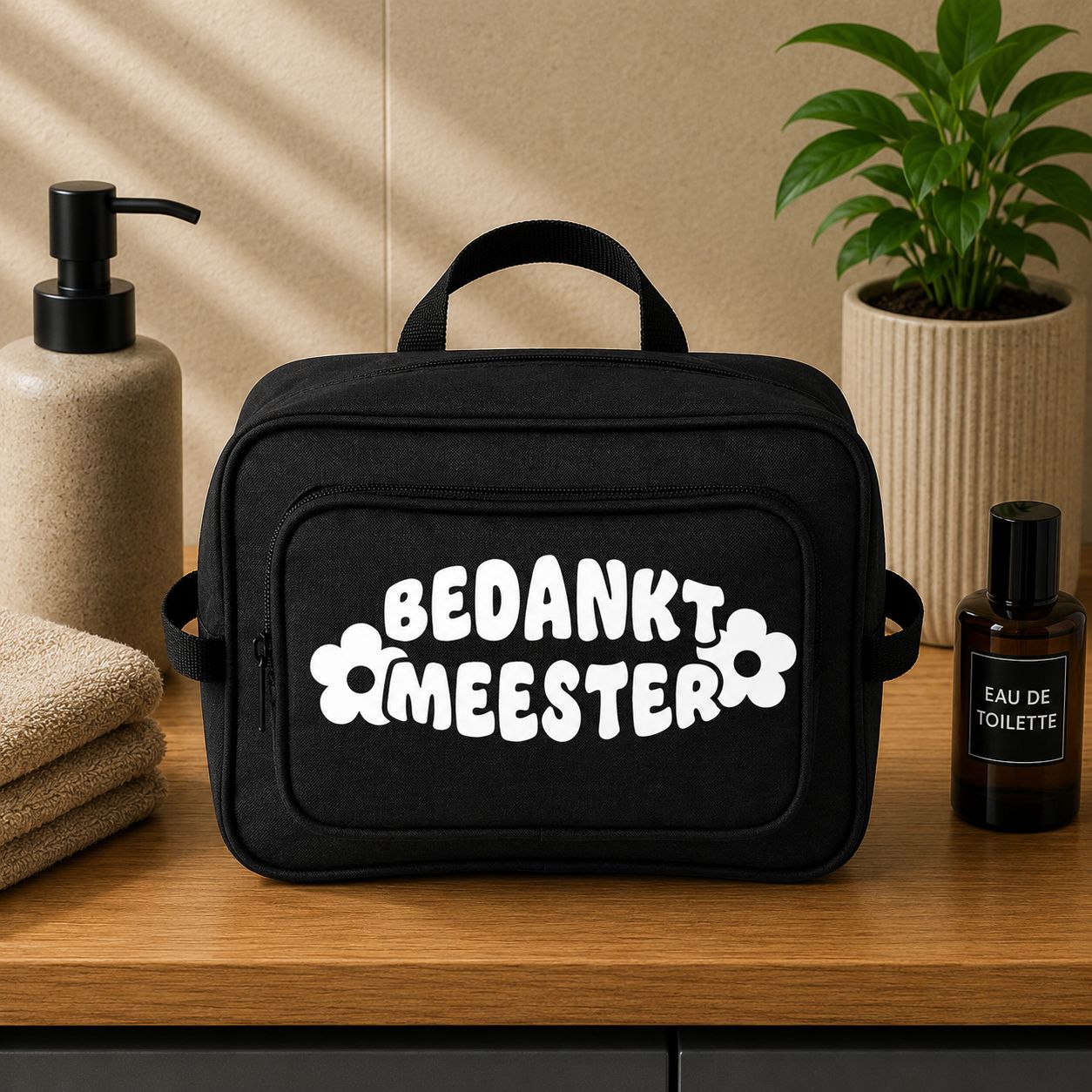 Bedankt Meester - Toilettas – Origineel Bedankje voor het Einde van het Schooljaar