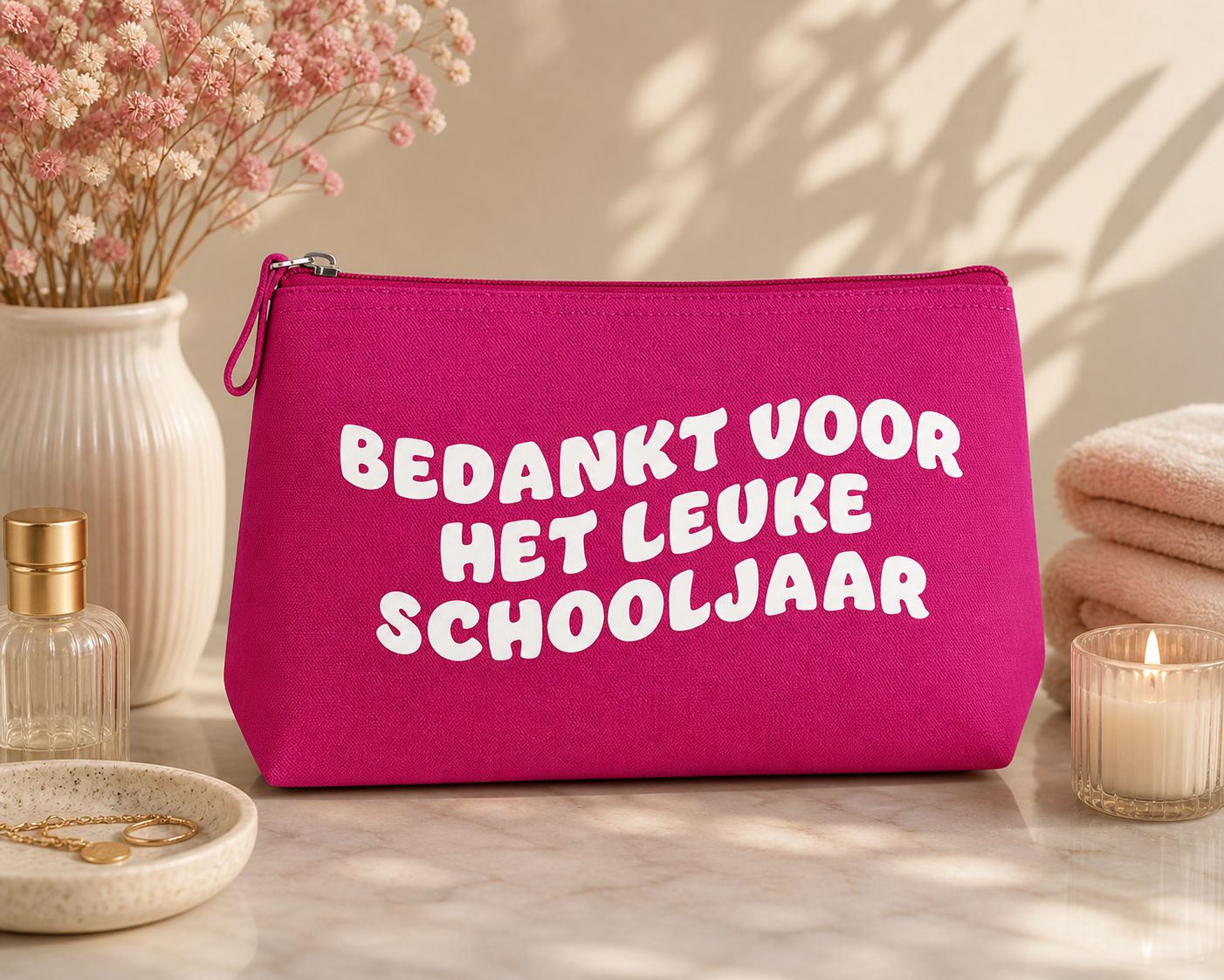 Bedankt Voor Het Leuke Schooljaar - Toilettas – Cadeau juf