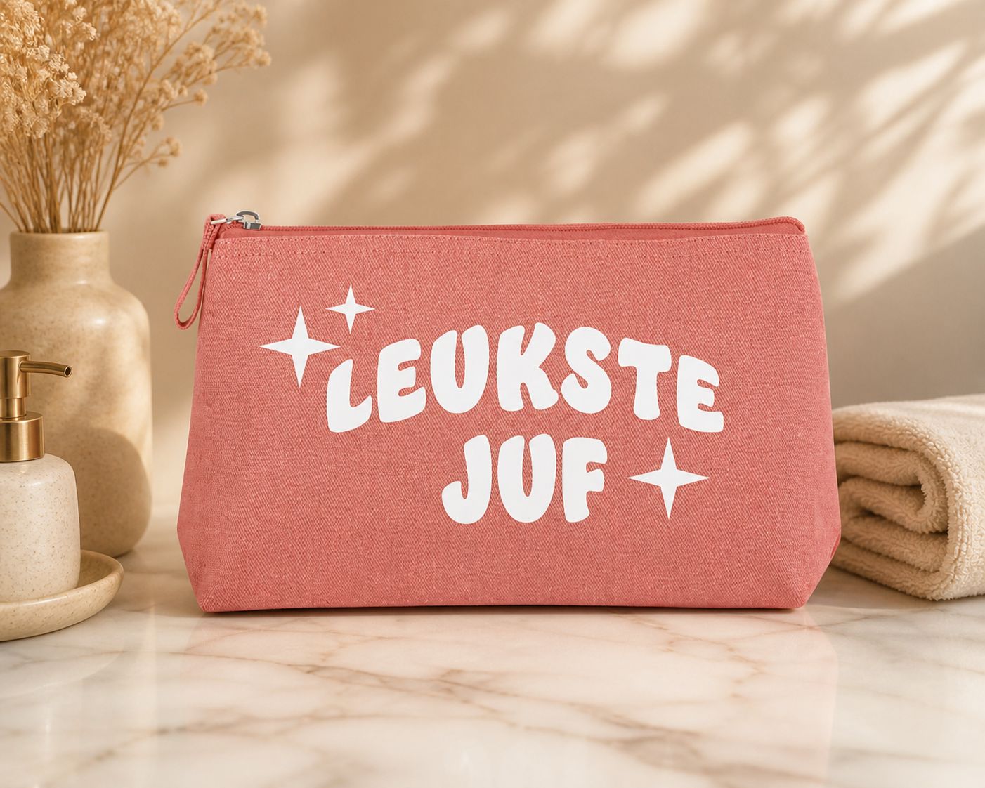 Leukste Juf - Toilettas – Cadeau Juf