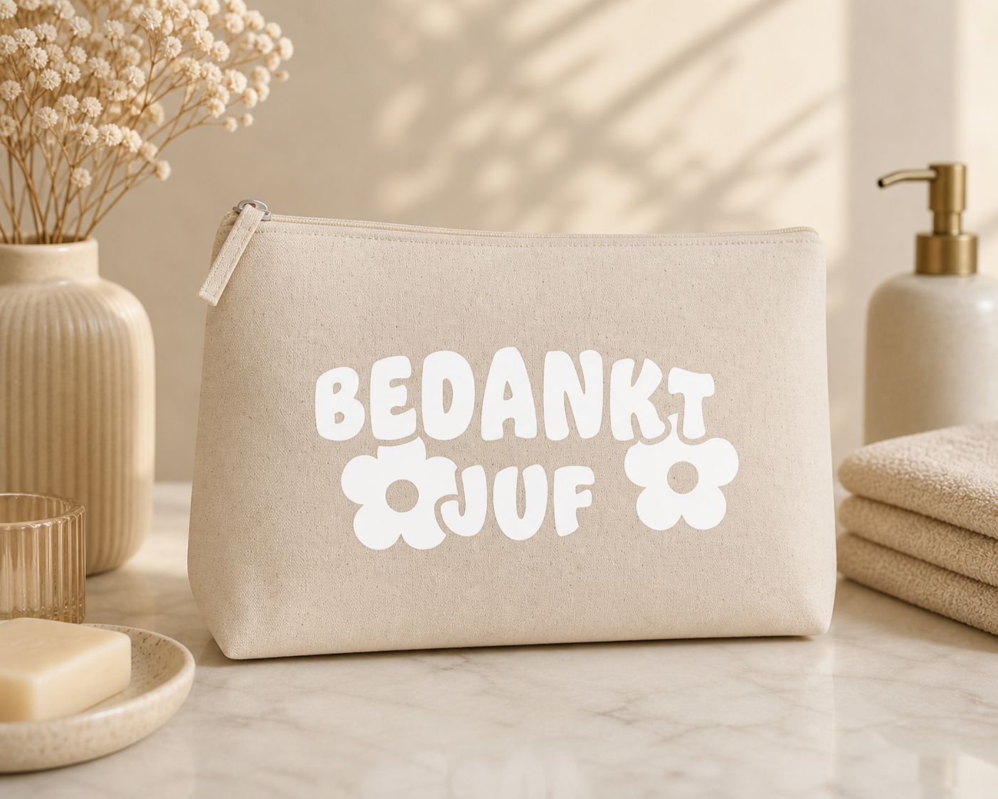 Bedankt Juf - Toilettas – Cadeau Juf