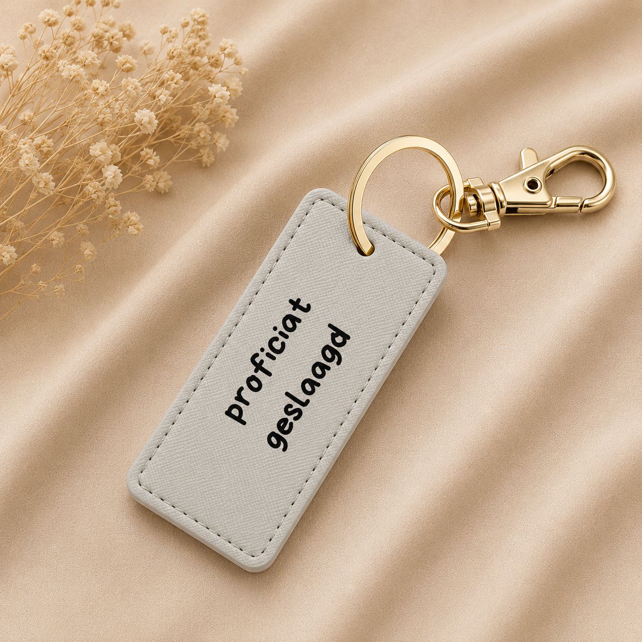 Sleutelhanger Proficiat Geslaagd – Cadeau voor Afstuderen / Diploma