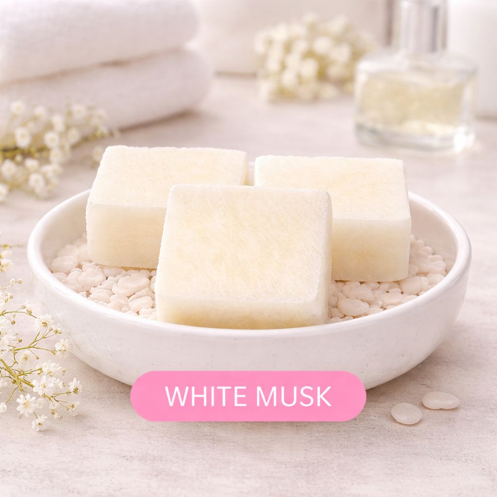 Amberblokjes White Musk (4 Stuks) – Zachte en Luxe Muskusgeur
