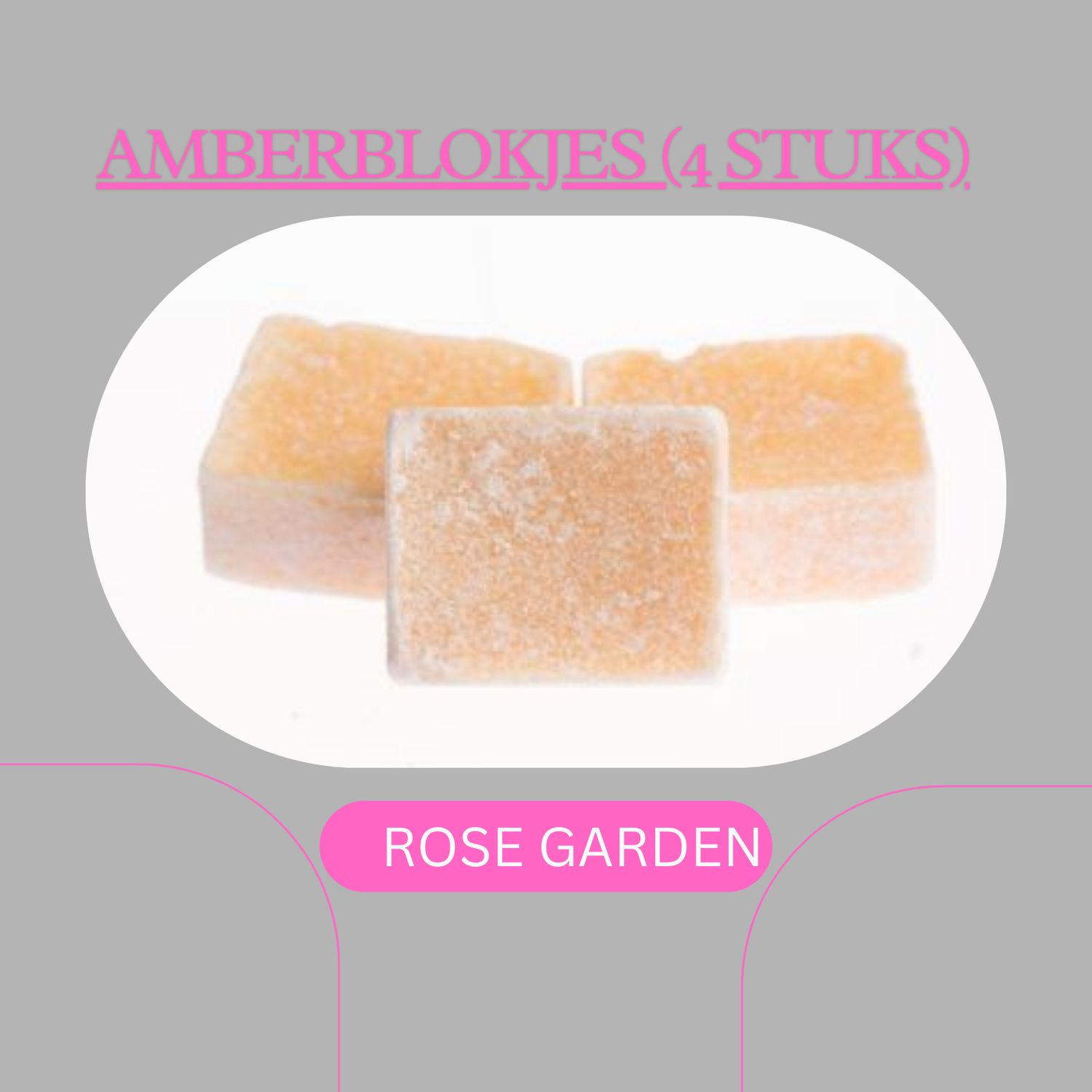 AMBERBLOKJES ROSE GARDEN (4stuks)