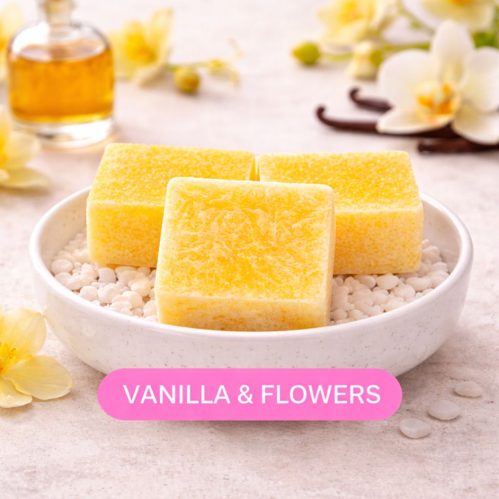 Amberblokjes Vanilla &amp; Flowers (4 stuks) – Zoete warme geur voor huis &amp; interieur