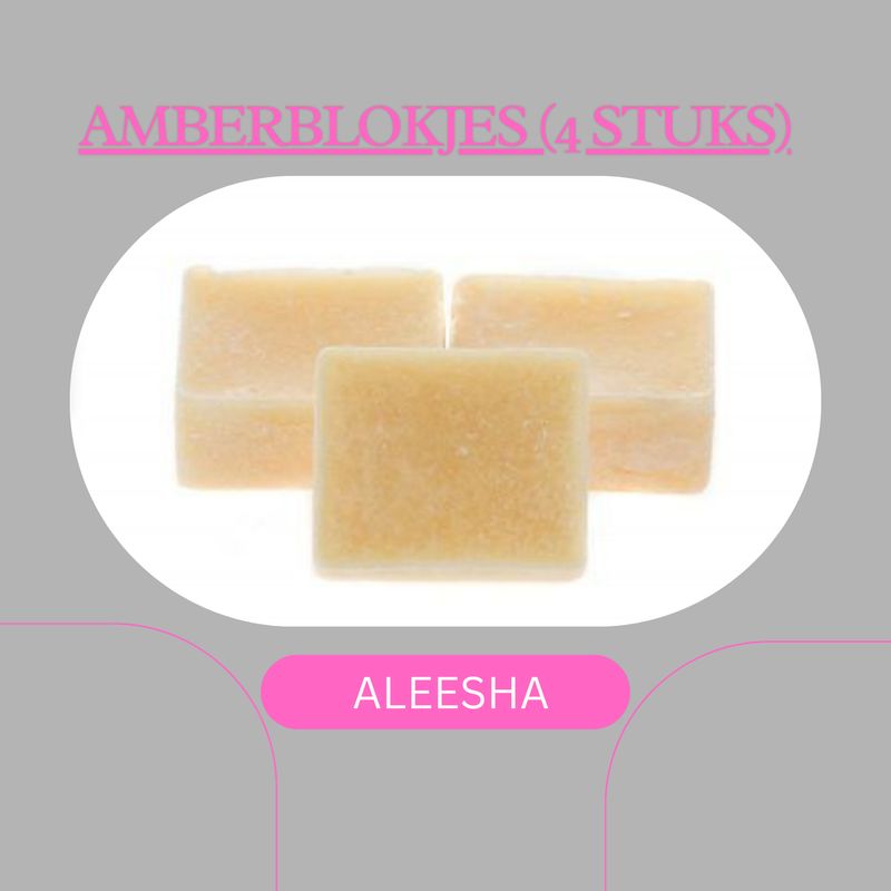 AMBERBLOKJES ALEESHA (4stuks)