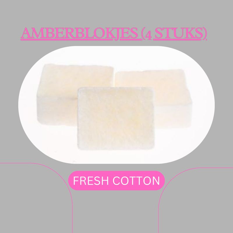 AMBERBLOKJES FRESH COTTON (4 stuks)