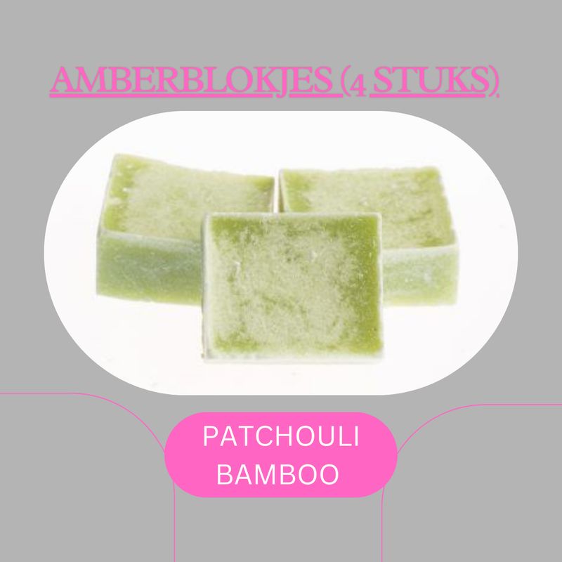 AMBERBLOKJES PATCHOULI BAMBOO (4stuks)