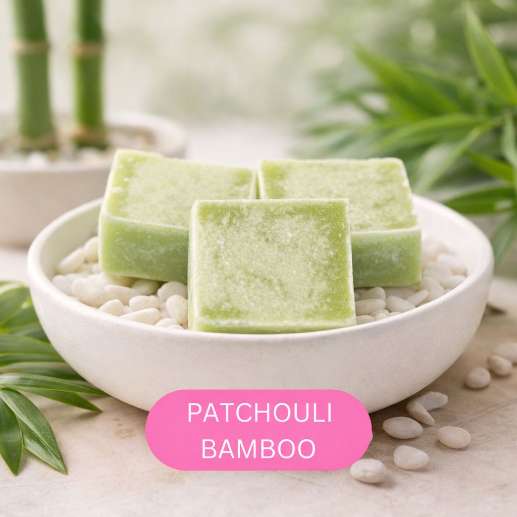Amberblokjes Patchouli Bamboo (4 Stuks) – Warme en Frisse Luxe Geur