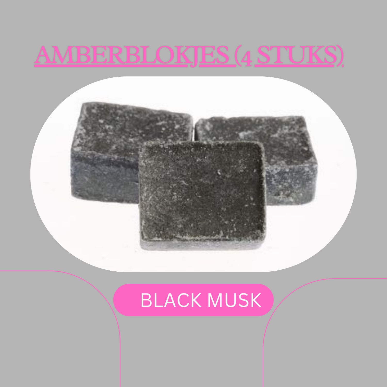 AMBERBLOKJES BLACK MUSK (4stuks)