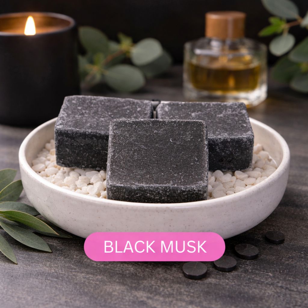 Amberblokjes Black Musk (4 Stuks) – Intense en Luxe Muskusgeur
