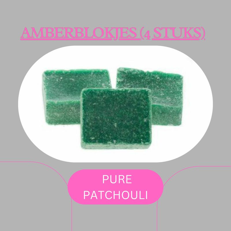 AMBERBLOKJES PURE PATCHOULI (4stuks)