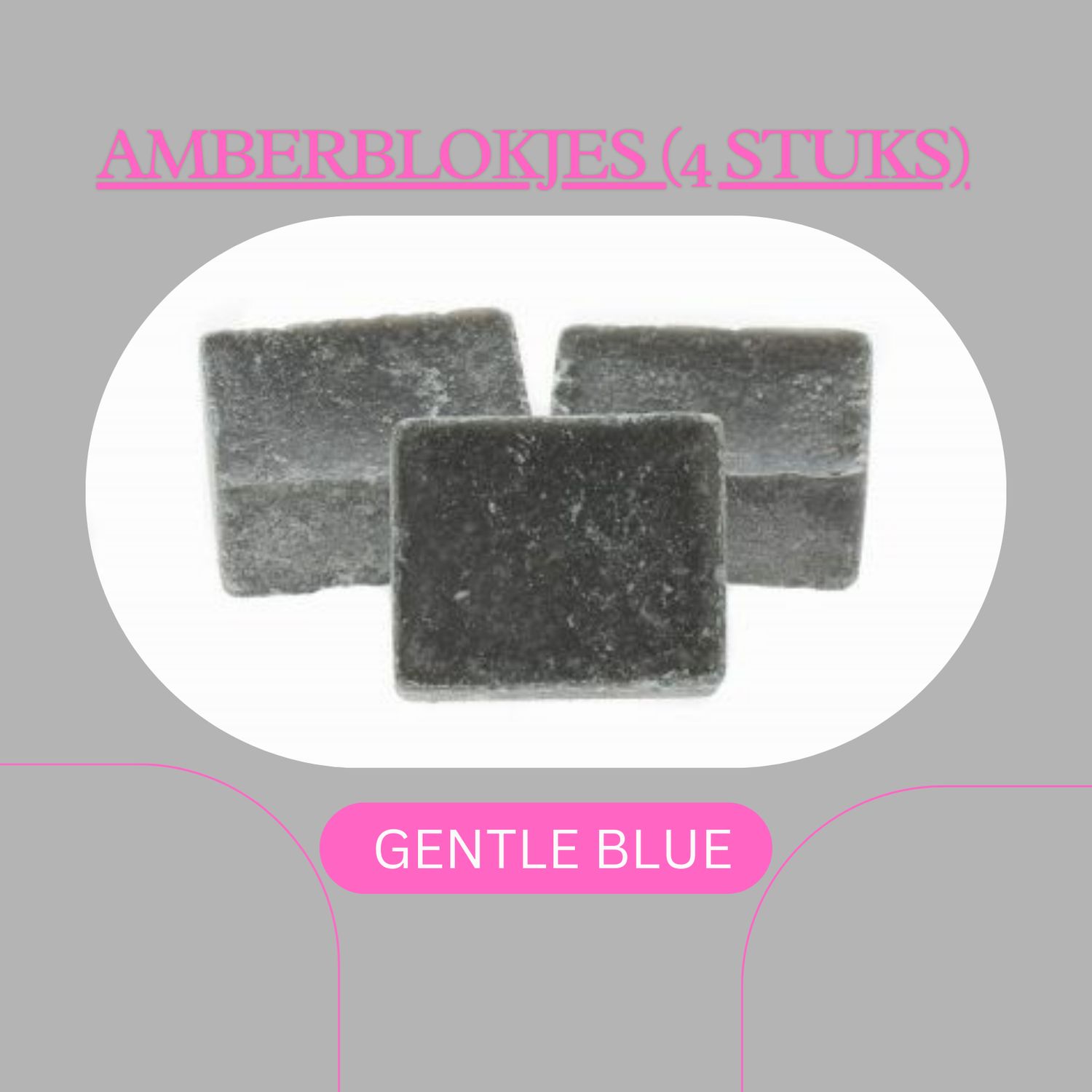 AMBERBLOKJES GENTLE BLUE (4STUKS)