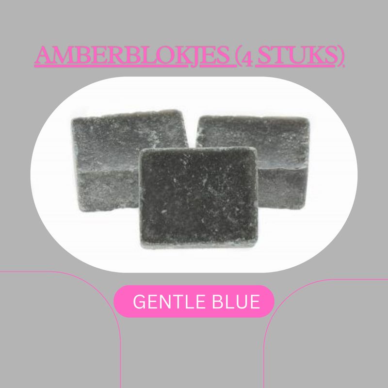 AMBERBLOKJES GENTLE BLUE (4STUKS)