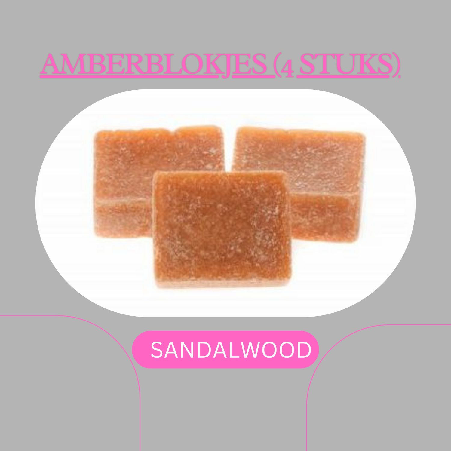 AMBERBLOKJES SANDALWOOD (4stuks)