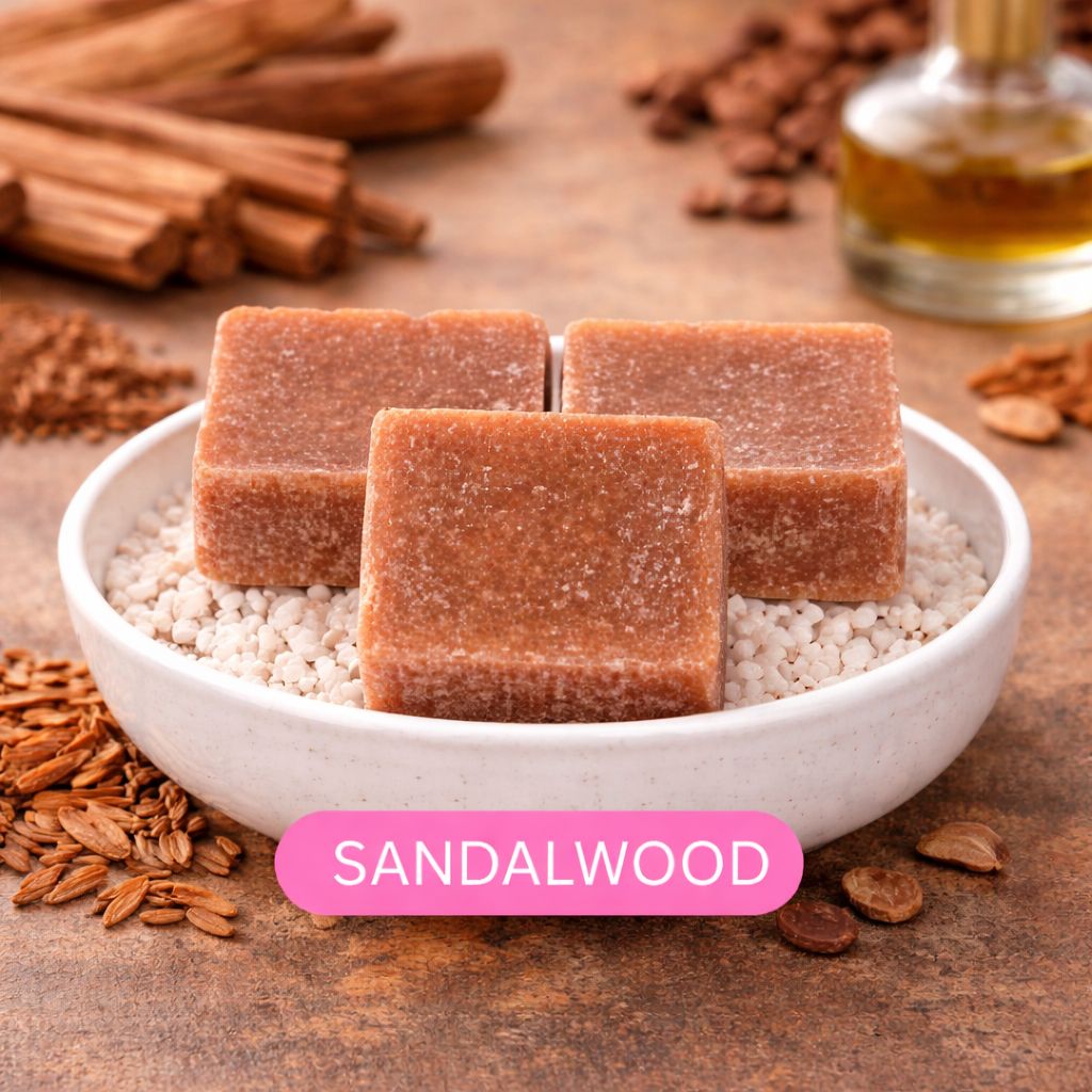 Amberblokjes Sandalwood (4 stuks) – Warme houtachtige geur voor rust &amp; sfeer