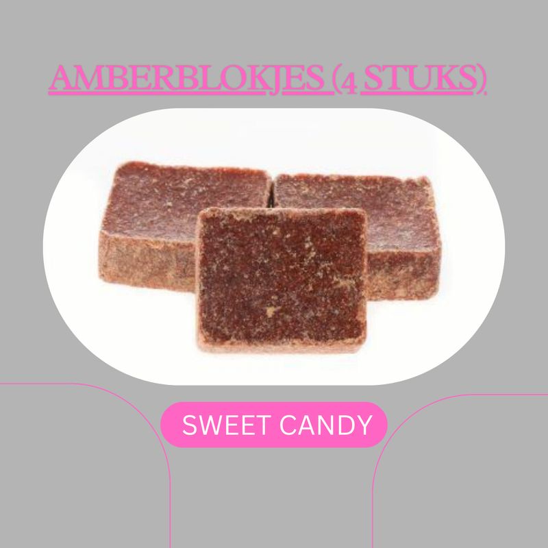 AMBERBLOKJES SWEET CANDY (4stuks)