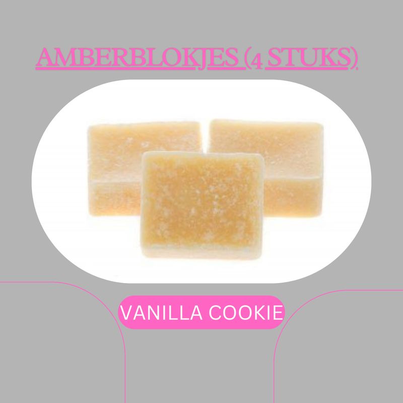 AMBERBLOKJES VANILLA COOKIE (4stuks)